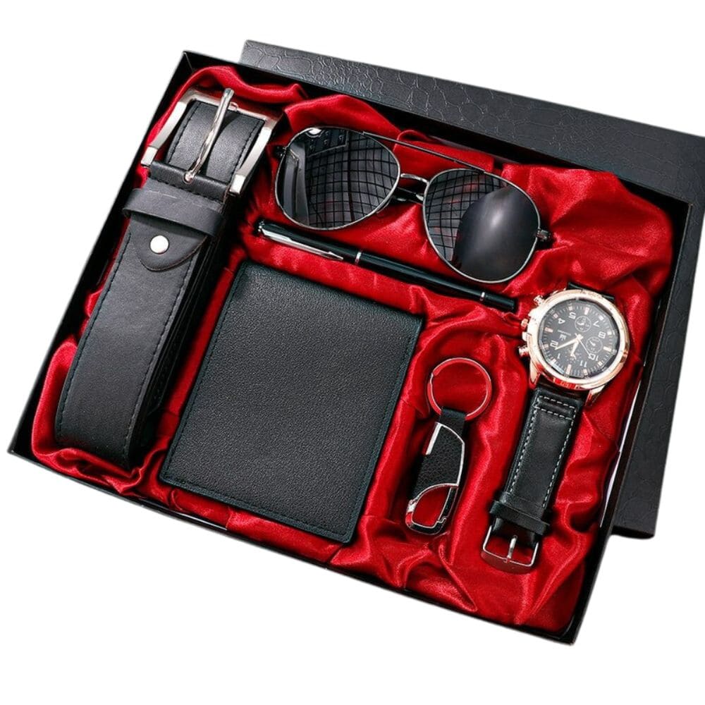carteira oculos relógio caneta chaveiro e cinto moda for men