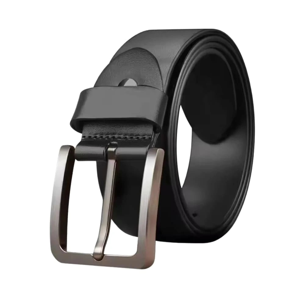 Cinto em Couro Sintético PU com Fivela Metálica Ajustável