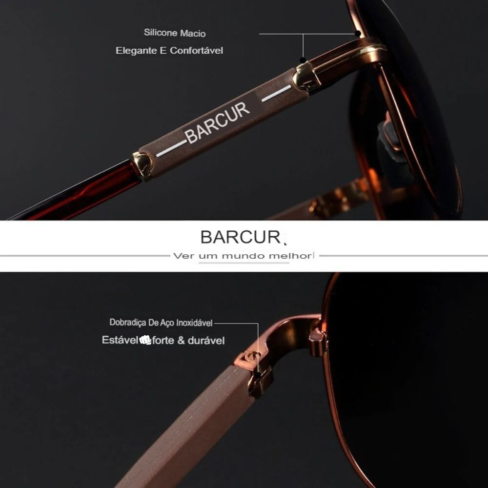 Óculos de Sol Masculino Polarizado com Bloqueio UVA e UVB