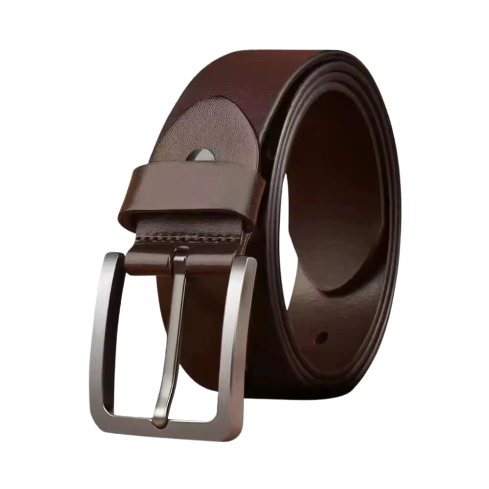 Cinto em Couro Sintético PU com Fivela Metálica Ajustável