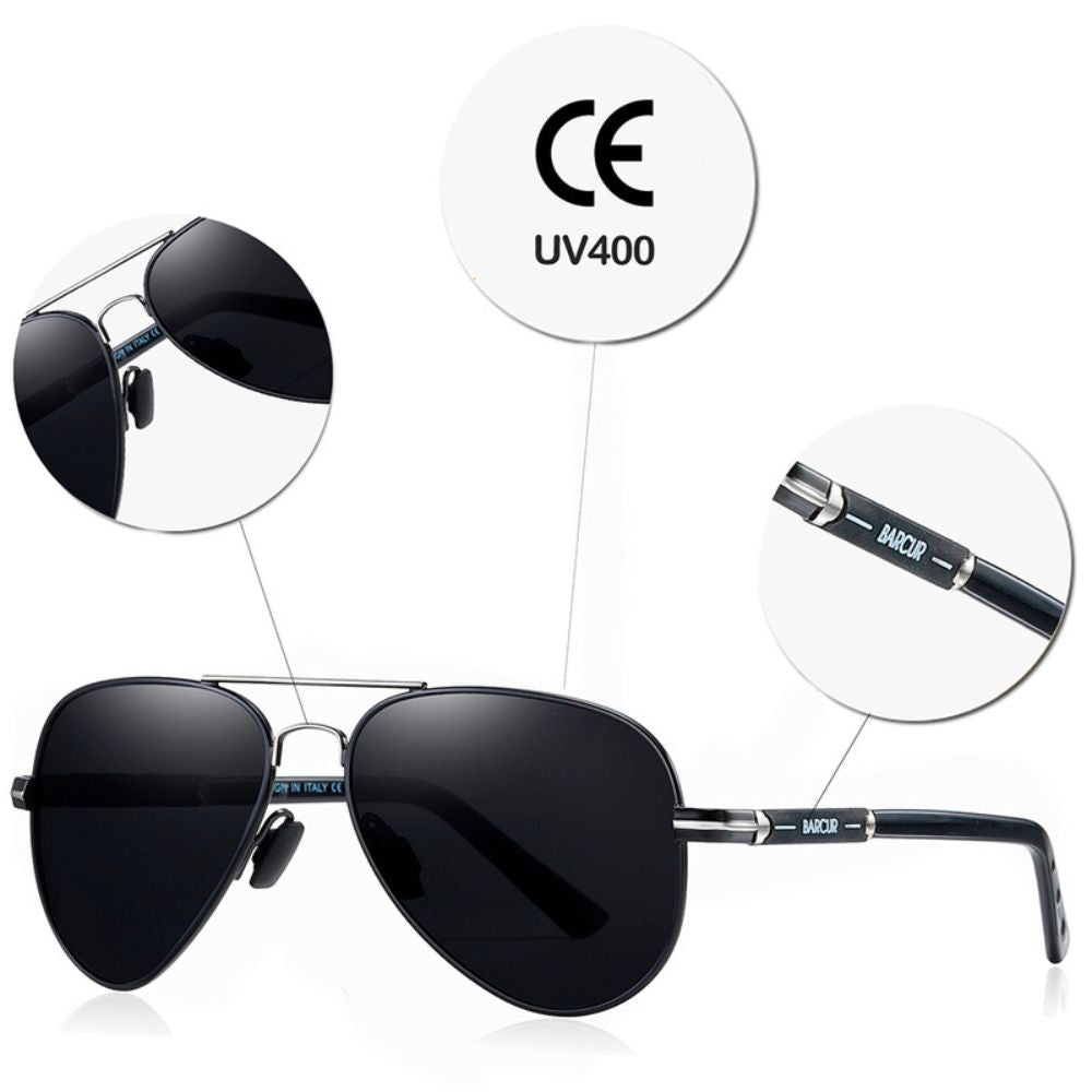 Óculos de Sol Masculino Polarizado com Bloqueio UVA e UVB