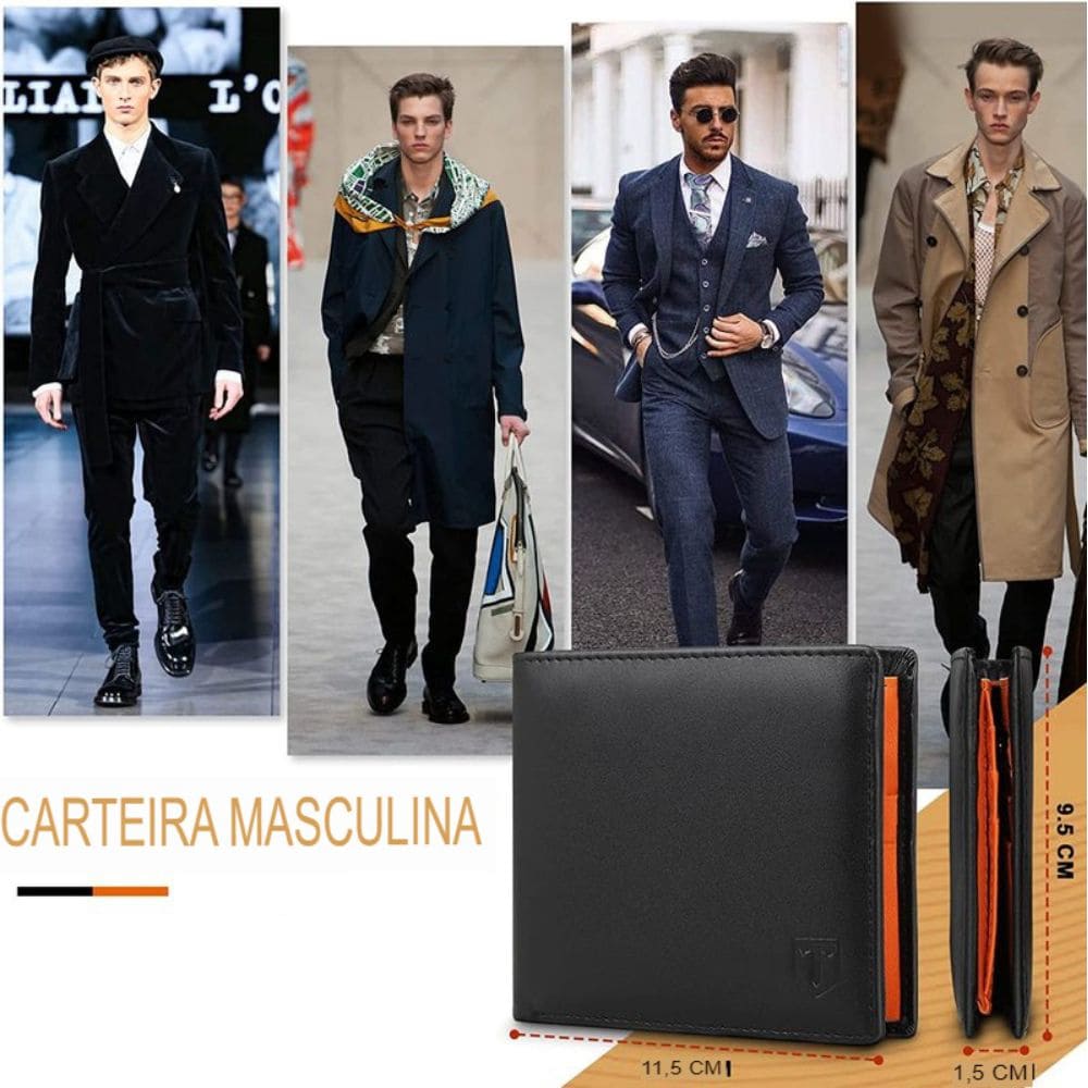 Carteira em Couro Sintético Slin